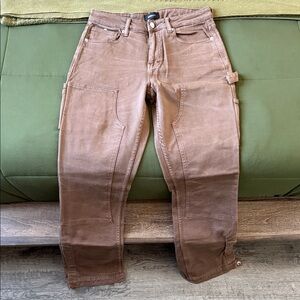 Fashion Nova Men's Brown Straight Carpenter Jeans